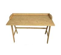 Escritorio de estudio take marrón bambú, mesa de ordenador marrón 107x81x47 cm