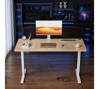 Escritorio de gaming eléctrico ajustable con puertos de carga , 100-160 cm, capacidad de peso de 80 kg, escritorio para sentarse y pararse para oficina en casa y de trabajo de gaming