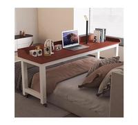 Escritorio de Lata, Mesa de Lata con Ruedas, sobre mesita de Cama, Escritorio de Cama móvil de tamaño Queen, Carro de Laptop de pie de Trabajo con Deflector, por Encima de la Cama con Pierna de Metal