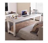Escritorio de Lata, Mesa de Lata con Ruedas, sobre mesita de Cama, Escritorio de Cama móvil de tamaño Queen, Carro de Laptop de estación de Trabajo de pie con deflectación, por Encima de la Cama con