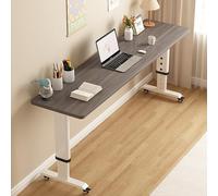 Escritorio de lata, mesa de lata, mesa de cama, por encima de la cama con ruedas altura ajustable, mesa de computadora portátil de pie móvil con pierna de metal de servicio pesado, para hospital y