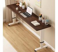 Escritorio de lata, mesa de lata, mesa de cama, por encima de la cama con ruedas altura ajustable, mesa de computadora portátil de pie móvil con pierna de metal de servicio pesado, para hospital y