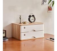 Escritorio de madera con cerradura, armario con múltiples cajones y soporte para monitor para suministros de oficina y documentos, diseño para una nización eficiente del espacio de trabajo