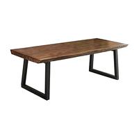 Escritorio de madera maciza para computadora con diseño minimalista moderno y patas de mesa de hierro forjado, escritorio de oficina en casa, mesa de cocina, mesa de comedor, mesa de conferencia, 160