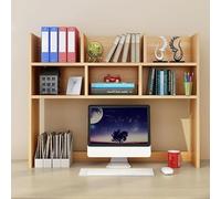 Escritorio de madera natural - Estantería compacta y estantería independiente perfecta para oficina, escuela y almacenamiento en el hogar, tamaño de 100 cm, diseño elegante y funcional