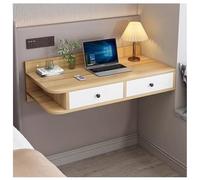 Escritorio de madera para laptop, estante flotante con cajón, mesita de noche con compartimentos de almacenamiento, mesa de tocador de pared que ahorra espacio para dormitorio, sala de estar y oficina