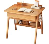 Escritorio De Madera Sólida, Moderno De Madera Natural, Oficina Con Cajones, Roble, (Size:80cm,Color:b)