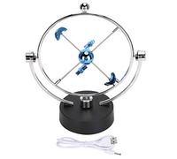 Escritorio de Movimiento perpetuo, Juguete, planetario de Estrella y Luna, Escultura de Escritorio Elegante alimentada por batería USB para decoración de Oficina, Sala de Estudio