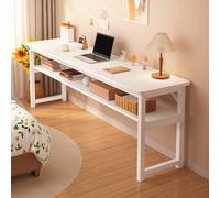 Escritorio De Oficina En Casa, Mesa De Computadora con Tapete, Almacenamiento De Doble Capa, Reforzado con Barra De TraccióN For Escritorio De Oficina, Estudio, Tocador