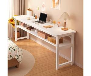 Escritorio De Oficina En Casa, Mesa De Computadora con Tapete, Almacenamiento De Doble Capa, Reforzado con Barra De TraccióN For Escritorio De Oficina, Estudio, Tocador