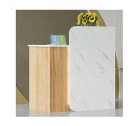 Escritorio de oficina en casa, mostrador de recepción con luces, moderno escritorio para tienda de conveniencia y venta al por menor de ropa, elegante mesa recepcionista (A2, 60 cm de largo)