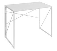 Escritorio de ordenador plegable, modelo practic de 100 x 50 cm mesa escritorio moderno con estructura metálica(blanco)
