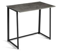 Escritorio de ordenador plegable, modelo practic de 100 x 50 cm mesa escritorio moderno con estructura metálica(gris)