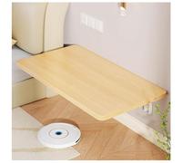 Escritorio de pared flotante plegable compacto - Mesa de pared que ahorra espacio para oficina en casa, cocina y comedor - Acabado de troncos (60 x 20 cm)