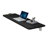 Escritorio de pared plegable, estante flotante de madera, mesa plegable que ahorra espacio, escritorio desplegable montado en la pared, mesa de pared de cocina, capacidad de carga de 70 kg, diseño