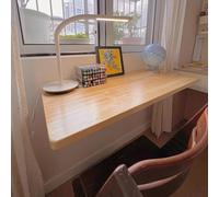 Escritorio de pared plegable: mesa plegable montada en la pared, banco de trabajo con hojas colgantes que ahorra espacio, construcción resistente para oficina en casa o espacios pequeños, fácil