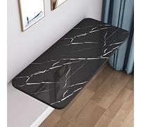 Escritorio de pared plegable que ahorra espacio, mesa compacta para el hogar, oficina, comedor, cocina, color negro, 80 x 50 cm, diseño versátil de hojas caídas perfecto para espacios pequeños