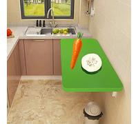 Escritorio de pared que ahorra espacio para oficina en casa, mesa de comedor plegable, mesa de cocina compacta, 70 x 30 cm, escritorio de computadora verde oscuro, estación de trabajo plegable