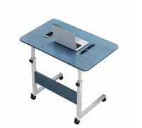 Escritorio De Pie Ajustable con Ruedas Carro Móvil para Computadora Portátil De Altura para Sentarse Y De Pie Ergonómico Portátil sobre Bandeja Rodante Y Presentación del Proyector (Azul 60X40Cm)