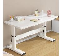Escritorio de pie ajustable en altura, escritorio de madera maciza para oficina en casa, mesa de escritura para laptop y estudio, 65 ~ 90 cm, diseño abatible