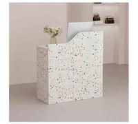 Escritorio de recepción compacto y moderno, elegante mostrador de oficina y salón, diseño que ahorra espacio para mercados y hoteles, ideal para espacios de trabajo pequeños (99,8 x 39,9 x 95 cm)