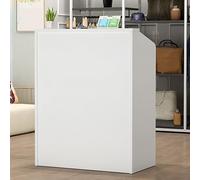 Escritorio de recepción con cajón con cerradura, moderna mesa de podio para oficina, restaurante, salón en casa, estaciones de trabajo de computadora, soporte de anfitriona
