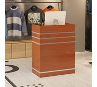 Escritorio de recepción con cajón con cerradura, mostrador de oficina moderno para uso doméstico y comercial