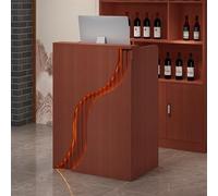 Escritorio de recepción con cajón con cerradura y luces LED, mesa de pago para tiendas y salones de belleza, mostrador frontal para oficina en casa, 100 x 40 x 96 cm
