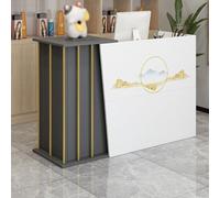 Escritorio de recepción con cajón y armario con cerradura, gran almacenamiento para la caja y organización de la recepción