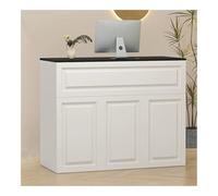 Escritorio de recepción con cajones con cerradura, caja de almacenamiento multifuncional para pago al por menor, tienda de ropa, vestíbulo de hotel, gabinete de esquina negro