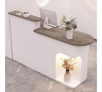 Escritorio de recepción con cajones con cerradura, mesa frontal para salón, oficina y zonas de pago, solución de espacio organizado