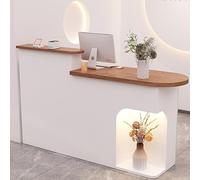 Escritorio de recepción con cajones con cerradura, mesa frontal para salón, oficina y zonas de pago, solución de espacio organizado