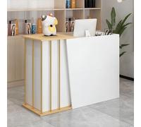 Escritorio de recepción con cajones con cerradura, mostrador de oficina con armario de almacenamiento, perfecto para pagos al por menor y nización eficiente del espacio de trabajo