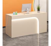 Escritorio de recepción con cajones con cerradura, mostrador de venta al por menor, bandeja de teclado y gestión de cables para oficina en casa, salones y spas, diseño moderno multifuncional