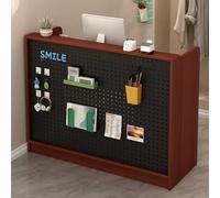 Escritorio de recepción con cajones con cerradura y armario de almacenamiento, moderna mesa de computadora de oficina para pagar, salón, tienda de tienda, salón de belleza