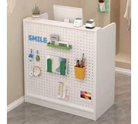 Escritorio de recepción con cajones con cerradura y armario de almacenamiento para oficina, venta al por menor, salón y compra de tienda