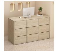 Escritorio de recepción con cajones para centro de belleza, caja registradora, para tienda de ropa, mesa de pago al por menor para recepción de negocios y hoteles (F 150 cm)