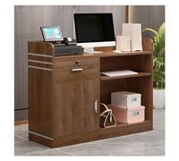 Escritorio de recepción con estantes para salón de belleza y tienda minorista, moderno contador de efectivo para vestíbulo, elegante armario de efectivo para operaciones comerciales