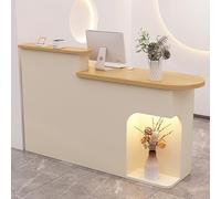 Escritorio de recepción con iluminación LED, cajón de almacenamiento para oficinas modernas y mostradores minoristas