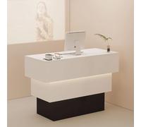 Escritorio de recepción con iluminación suave | Moderno mostrador frontal para salones, tiendas de ropa y restaurantes | Elegante escritorio de recepcionista
