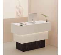 Escritorio de recepción con iluminación suave | Moderno mostrador frontal para salones, tiendas de ropa y restaurantes | Elegante escritorio de recepcionista