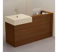 Escritorio de recepción con mostrador de venta al por menor y cajón con cerradura, mesa de recepción de oficina con almacenamiento abierto, mostrador de salida (orientado a la derecha) 120 x 50 x 100