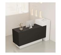 Escritorio de recepción de madera con cajones con cerradura, mostrador de oficina y sala de estar de 150 cm, mueble de recepción elegante y funcional para el hogar o el negocio