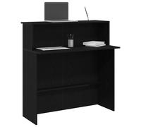 vidaXL Mostrador de recepción negro 100x50x103,5 cm madera ingeniería