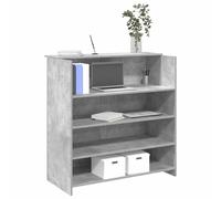 vidaXL Mostrador de recepción Gris hormigón 100x50x103,5 cm, mostrador de recepción, mostrador de recepción de Oficina, mostrador de Caja