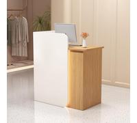 Escritorio de recepción en forma de L con cajones con cerradura, mostrador moderno para oficina, salón de belleza y ventas