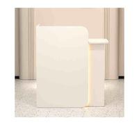Escritorio de recepción en forma de L con estantes - Elegante mostrador de pago para peluquerías, salones de belleza, tiendas de ropa y salones de uñas - Blanco con tira de luz de 120 cm