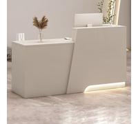 Escritorio de recepción en forma de L para salón y tienda para uso profesional, elegante diseño moderno, ideal para oficinas y espacios minoristas