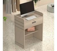 Escritorio de recepción minimalista moderno para pequeñas empresas, tienda de ropa, salón de belleza, oficina, elegante mesa de cajero para una mejor experiencia del cliente