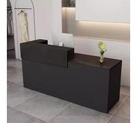 Escritorio de recepción moderno blanco con cajones para oficina, tienda de ropa, mostrador grande para recepcionistas corporativos y mostrador de caja registradora para tiendas de conveniencia